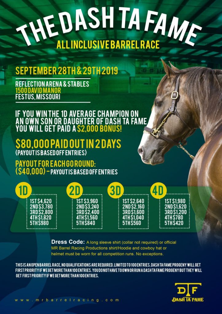 Dash Ta Fame Barrel Racing Poster Design
