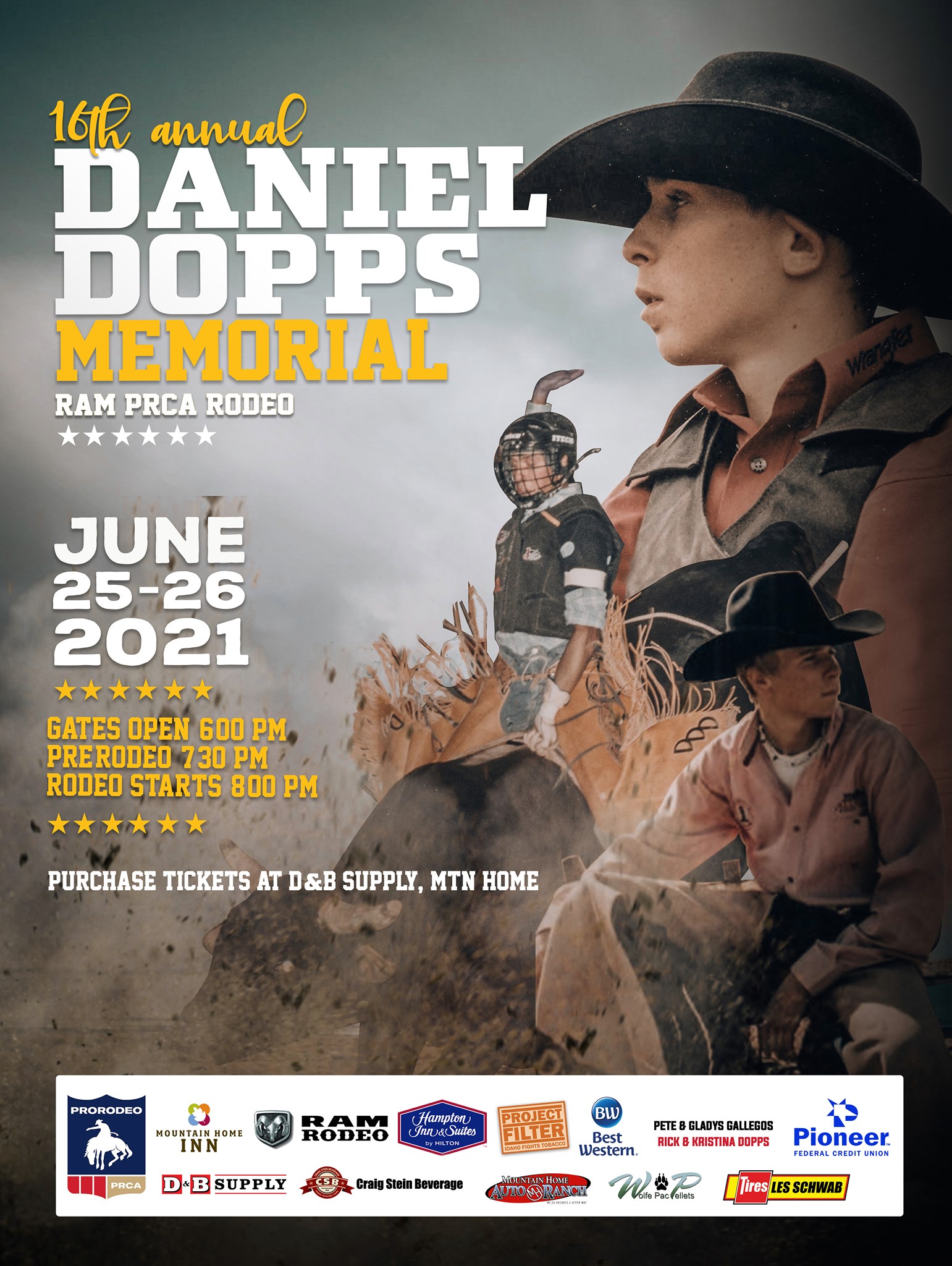 Daniel Dopps Memorial Rodeo Poster Design Autograph Sheets, Website