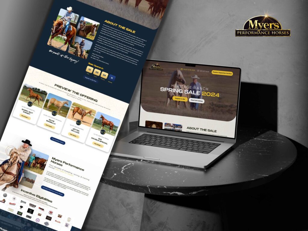 Myers Horse Sale Website Design